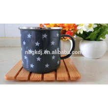 enamel mugs hot selling & carbon steel with enamel coating & SS edge